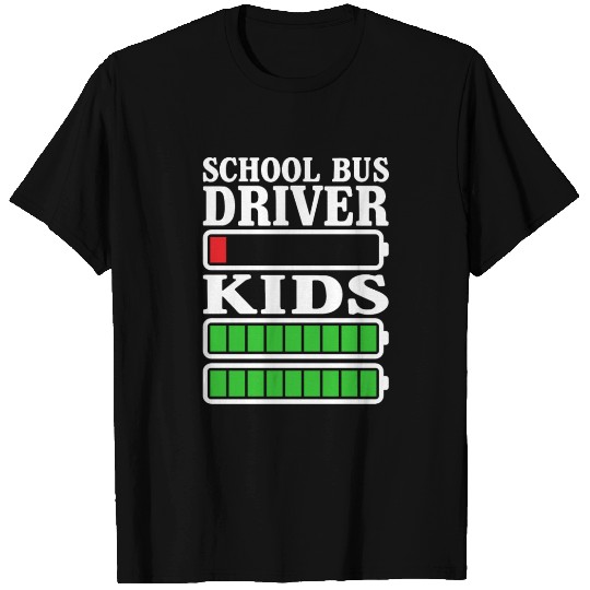 School Bus Driver Energy Exhausted Funny Sarcasm T Shirts