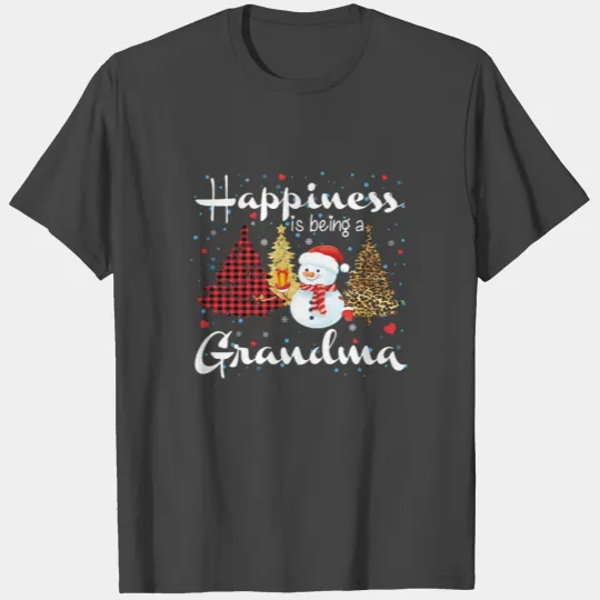 Happiness Grandma Cute Snowman Christmas T Shirts