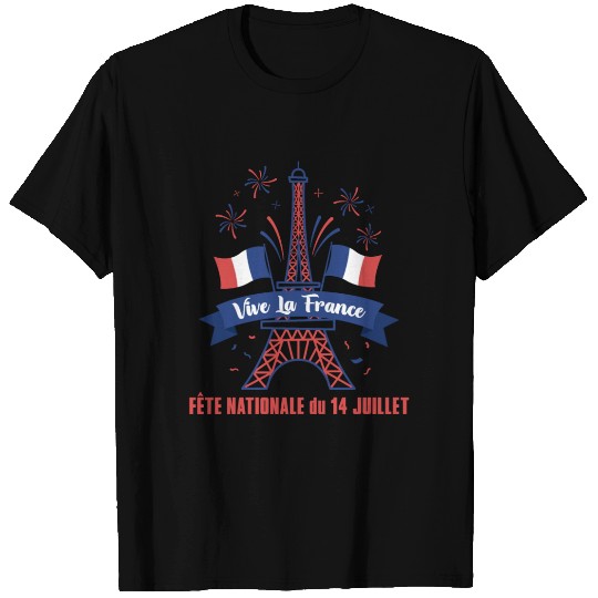 France Bastille Day 14th July Fête Nationale T Shirts
