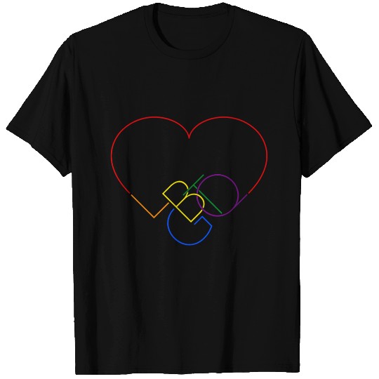 LGBT pride rainbow heart T Shirts