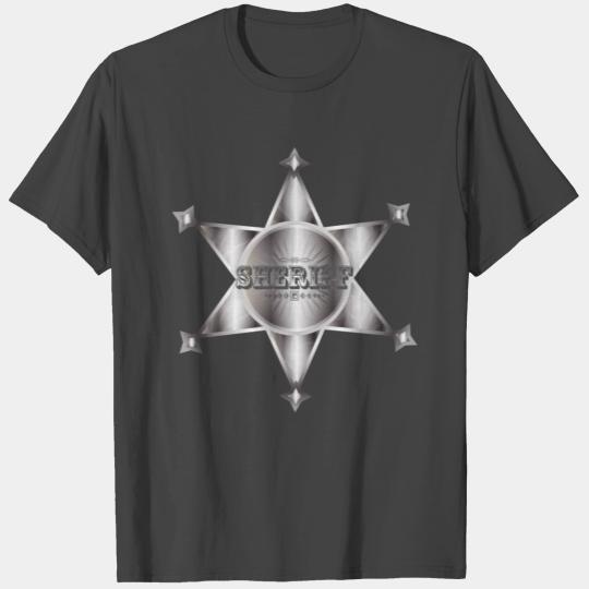 exceptional silver sheriff star T Shirts