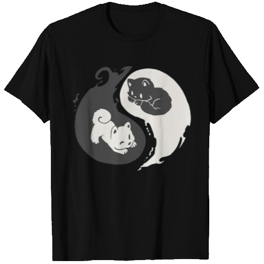 Yin and yang cats T Shirts
