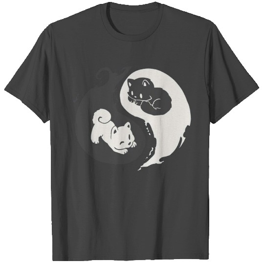 Yin and yang cats T Shirts