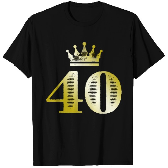 40 number crown gold T Shirts