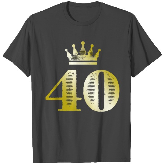 40 number crown gold T Shirts