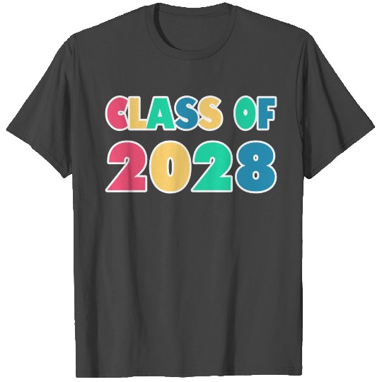 Class of 2028 colorful T Shirts