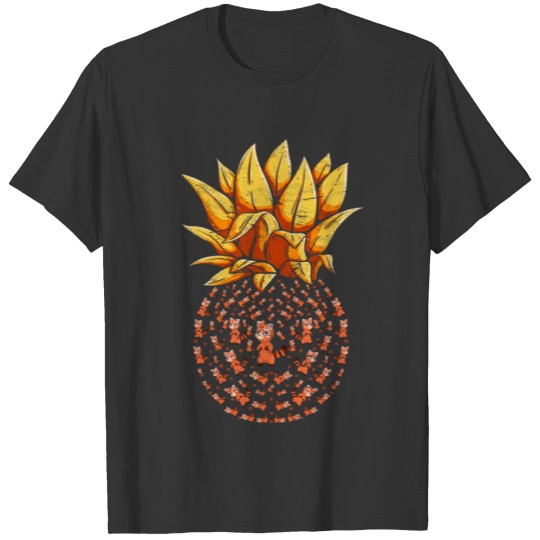 Red panda pineapple T Shirts