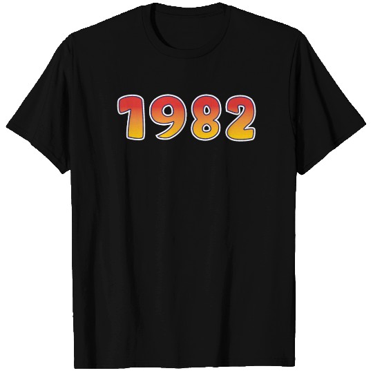 1982 Happiness Year In Orange - Yellow Design T Shirts