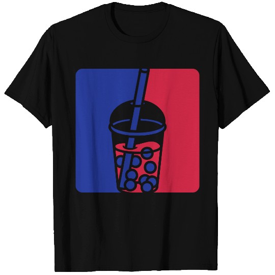 Blue red bubble tea T Shirts
