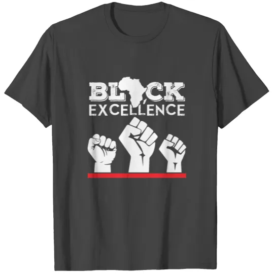 Mandela Black Excellence Freedom South Africa T Shirts
