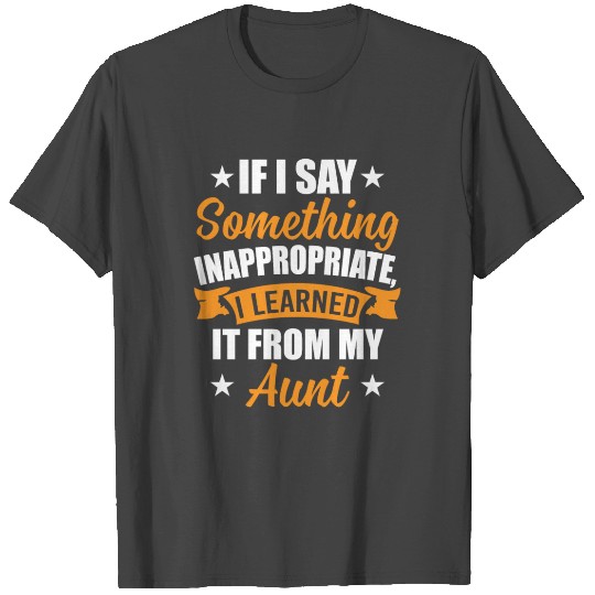 Something Inappropriate I Learned It From My Aunt T Shirts