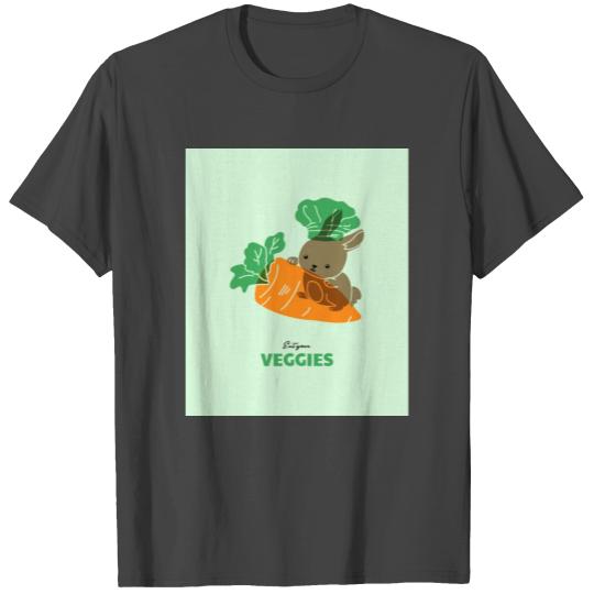 Eat Your Veggies - Carrot Design For Vegetarians T Shirts