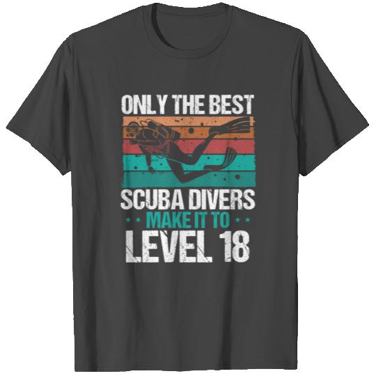 18 Scuba Diving Level 18 Year Diver Snorkeling T Shirts