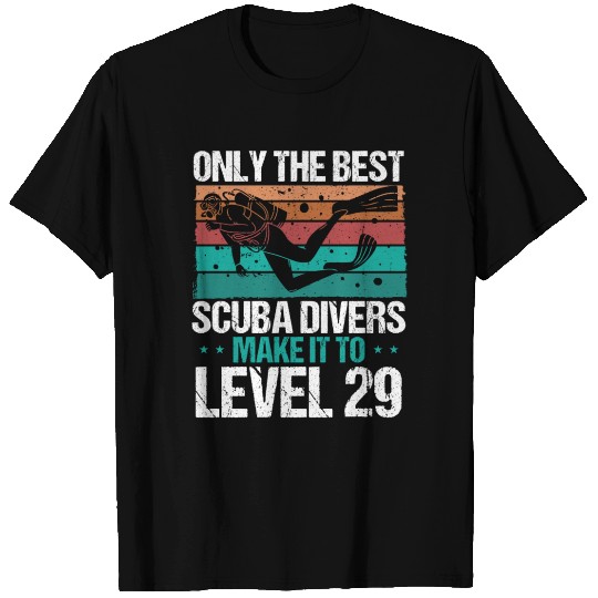 29 Scuba Diving Level 29 Year Diver Snorkeling T Shirts