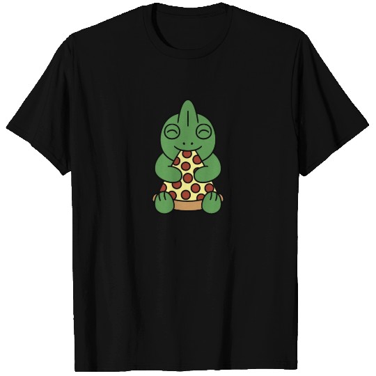 Chameleon Pizza Lover T Shirts