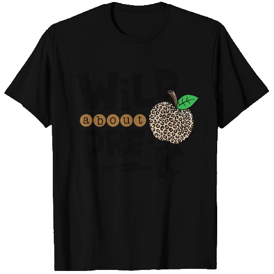 Wild About Pre K Leopard Back to School Teacher T Shirts