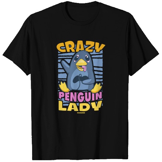 Crazy Penguin Lady Game Gaming T Shirts