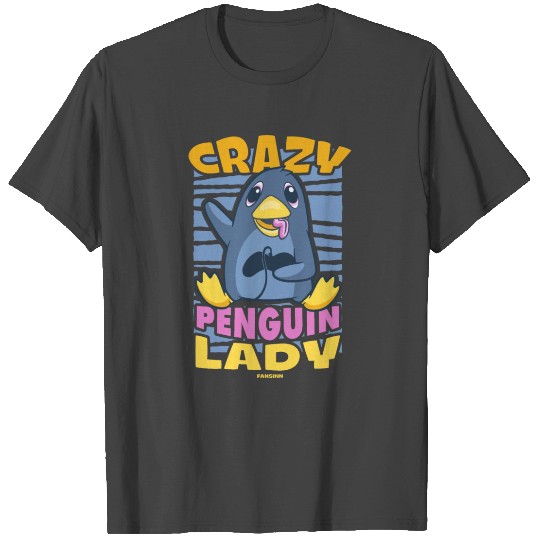 Crazy Penguin Lady Game Gaming T Shirts