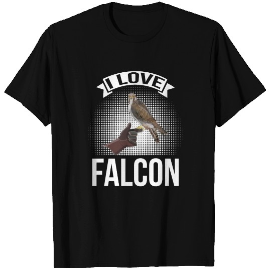 I love falcon eagle falconry bird T Shirts