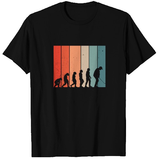 Human Evolution Golf Vintage Golf Player Golfing T Shirts