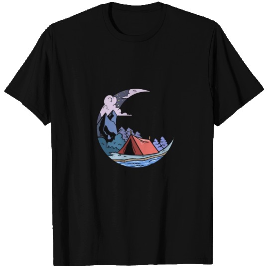 Camper Campsite Moon Camp Camping T Shirts