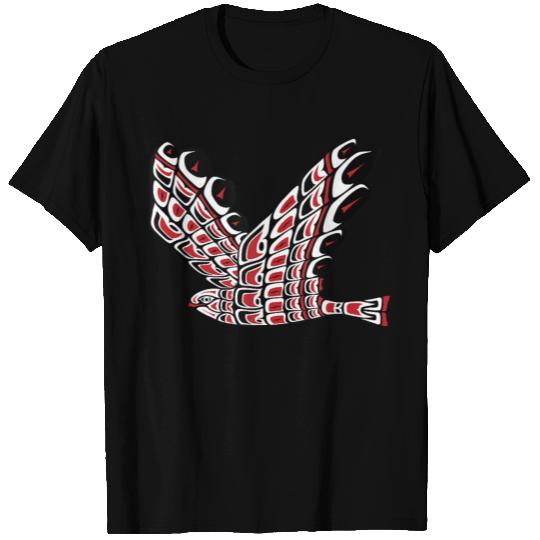 Pacific Northwest Red Tail Hawk Native American T Shirts