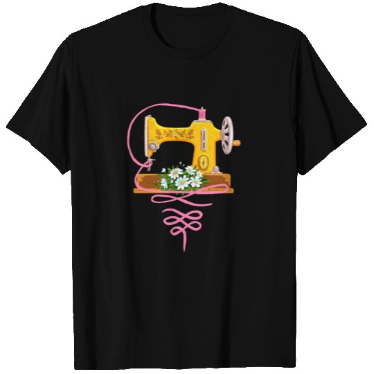 Retro Graphic Knitting Wool Quilting Stitching Sew T Shirts