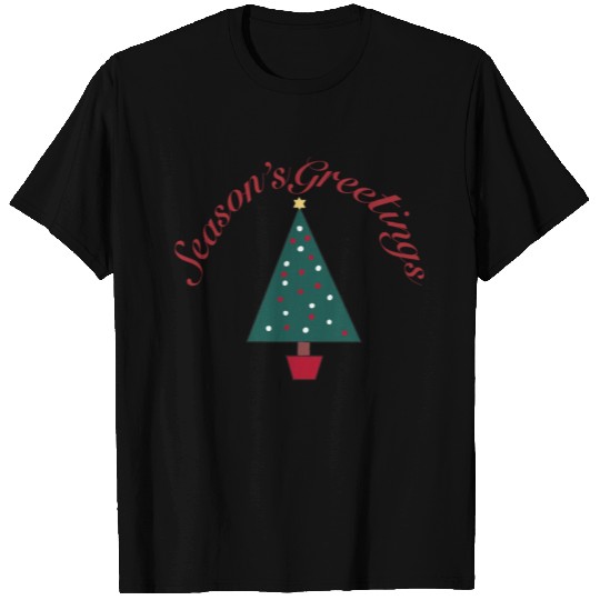 Seasons greetings Christmas tree T Shirts