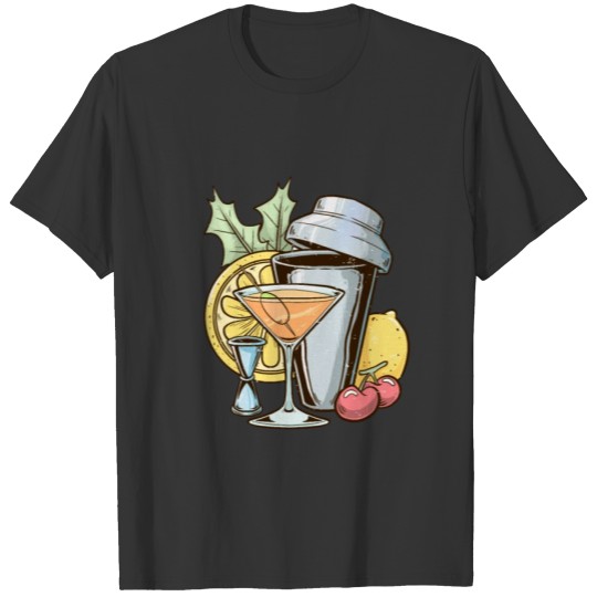 Vintage Bartender Mix Cocktail Barkeeper T Shirts