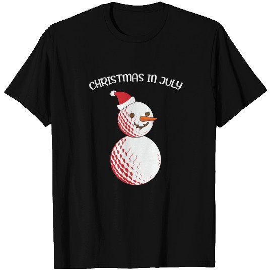 Christmas in July Funny Golf T Shirts