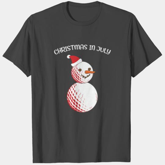 Christmas in July Funny Golf T Shirts
