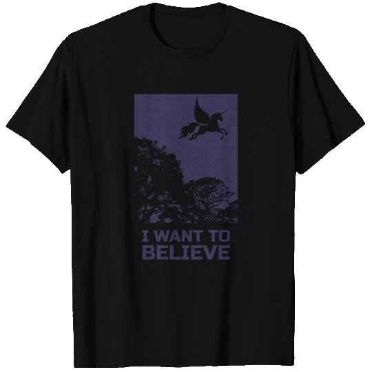Unicorn "I Want To Believe" UAP Outfit Alien Ufo T Shirts