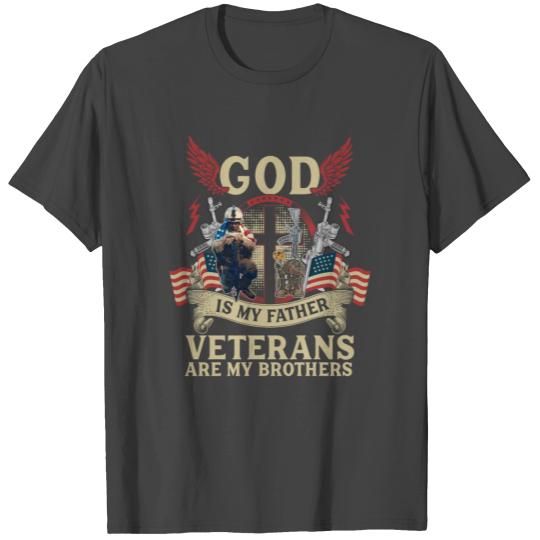 Soldier Men Religious Veteran American Flag T Shirts