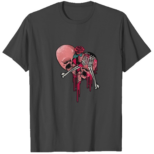 Skeleton Rib Cage Broken Heart Bloody Valentine's T Shirts