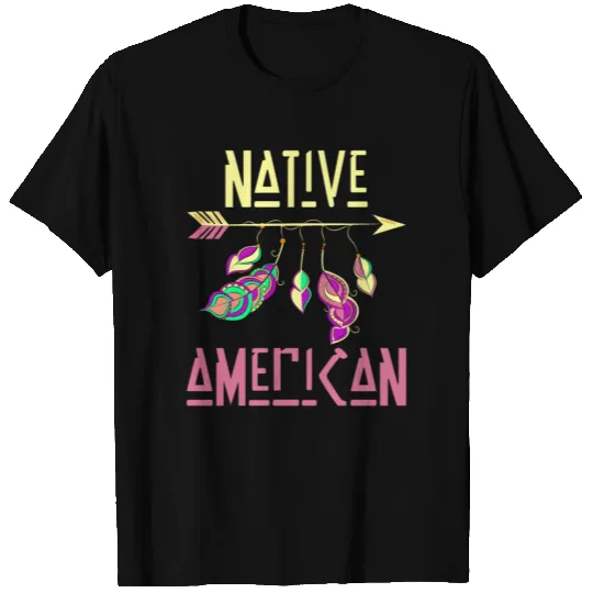 Native American Men Women Arrow Feather T Shirts