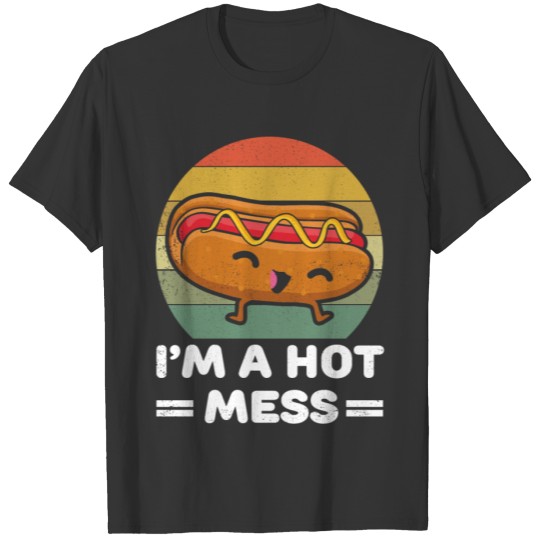 Retro Vintage Hot Dog Sandwich Mess Cute T Shirts