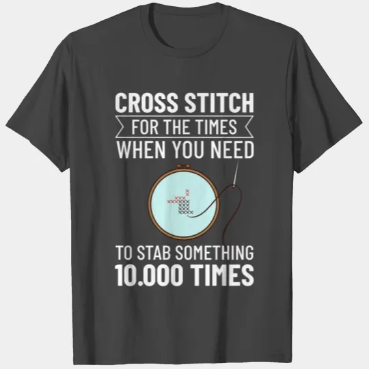 Cross Stitch Pattern Beginner Counted Needle T Shirts