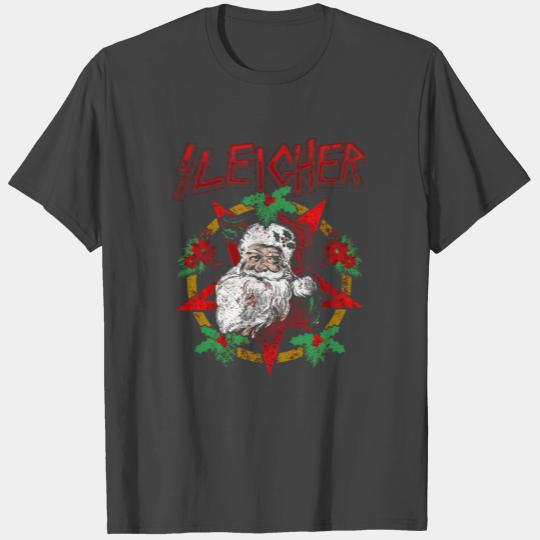 Sleigher Heavy Metal Santa Claus Christmas Xmas T Shirts