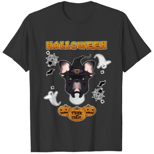 Happy Halloween I Dog Lover I French Bulldog T Shirts
