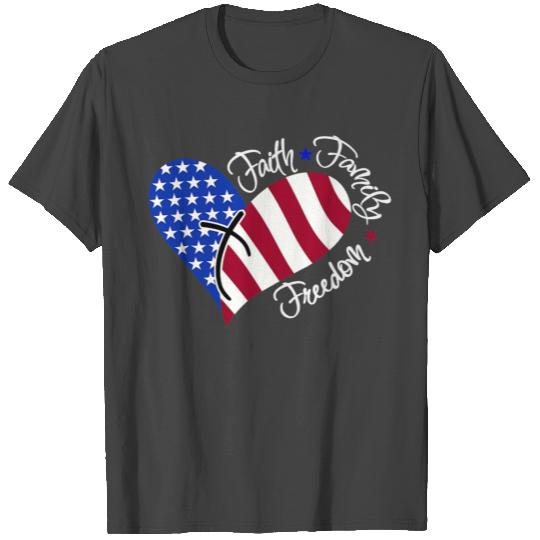 Faith Family Freedom Fourth July American T Shirts