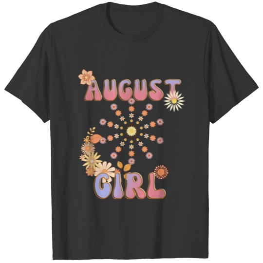 Retro August Girl Vintage Design T Shirts