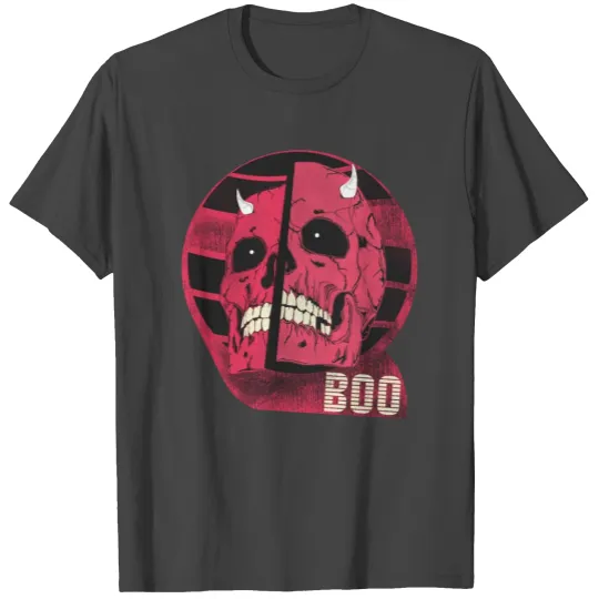 Red skull with horns. T Shirts