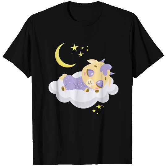 cute goat sleeping in cloud T Shirts