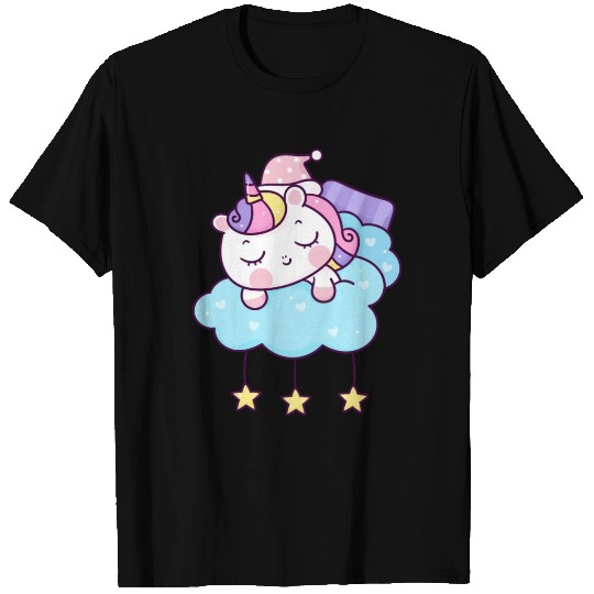 cute unicorn sleeping T Shirts