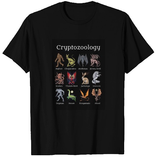 Cryptozoology Cryptid Creatures T Shirts