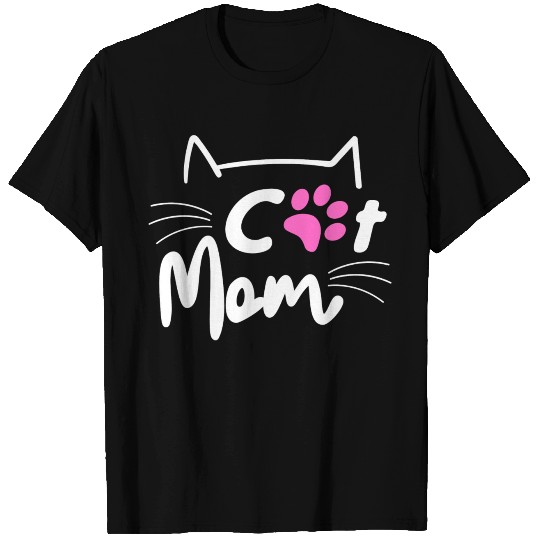 Best Cat Mom Ever with Paw for Mother T Shirts
