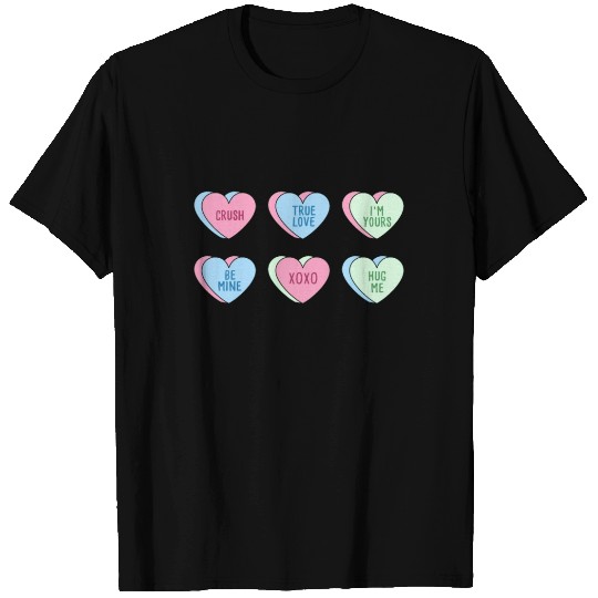Valentine's Day Hearts Candy T Shirts