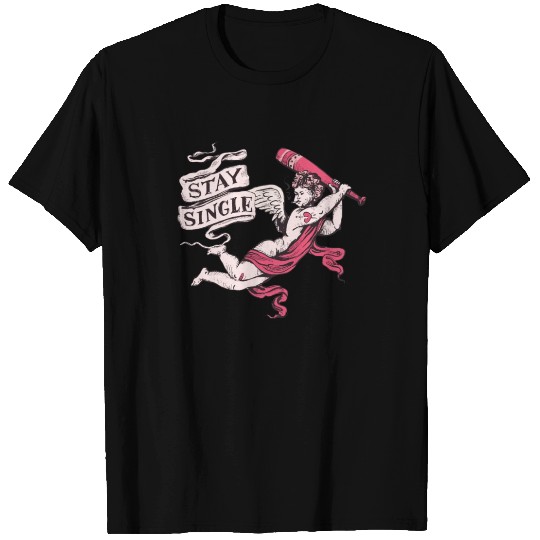 Stay Single Aesthetic Y2k Anti Valentines Cupid T Shirts