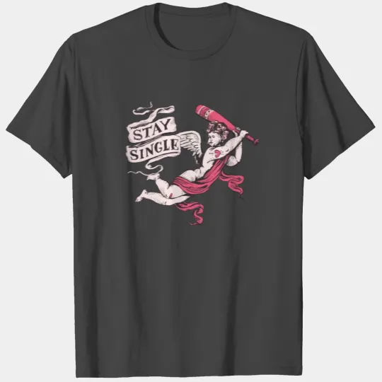 Stay Single Aesthetic Y2k Anti Valentines Cupid T Shirts