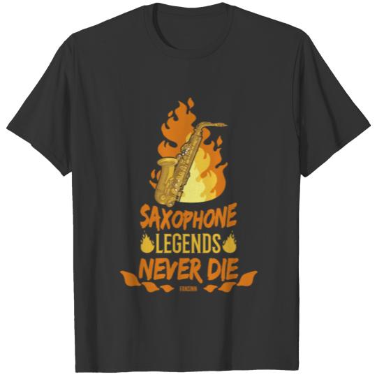 Saxophone Legends Never Die T Shirts